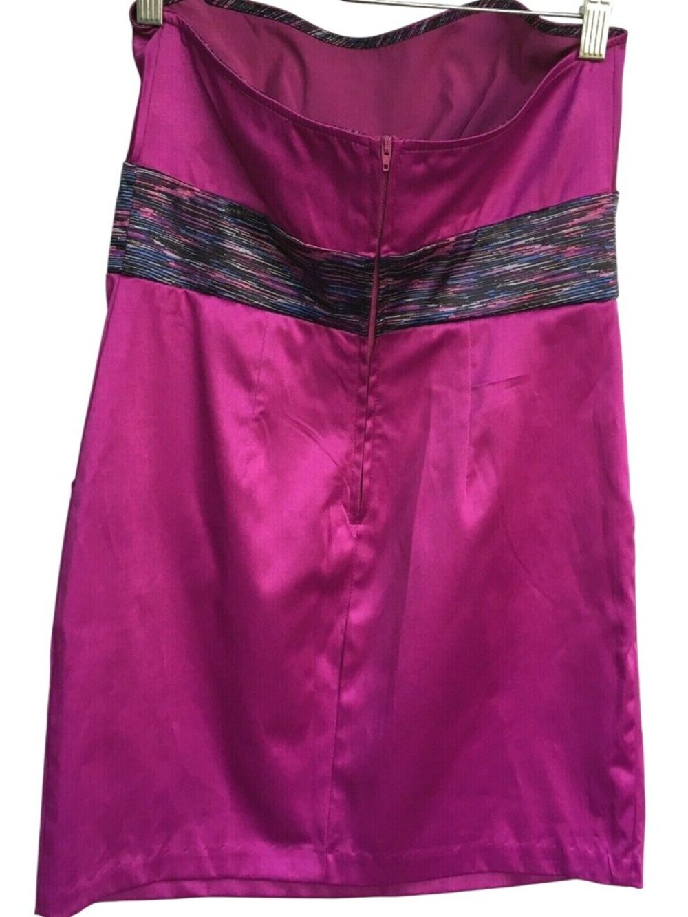 Akira Chicago Strapless Mini Dress Size M Fuchsia Purple Prom Sexy Club Stretchy - Picture 3 of 11
